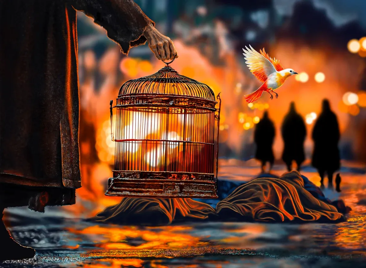 Silent Scream, a digital painting by Nariman Fatemi.
