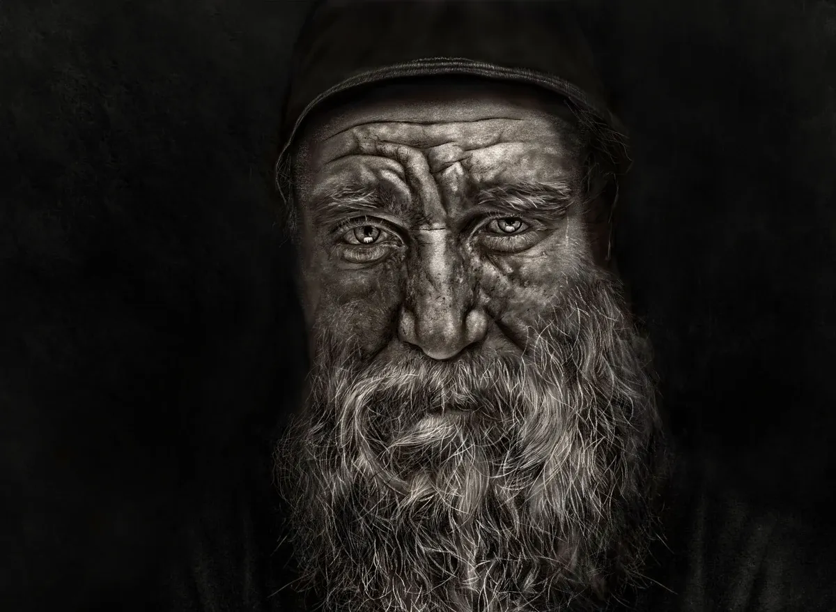 Sorrow, an expressive digital portrait by Nariman Fatemi.